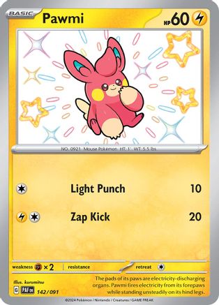 Pawmi 142/091  - Holofoil - Shiny Rare