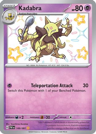 Kadabra 149  - Holofoil - Shiny Rare