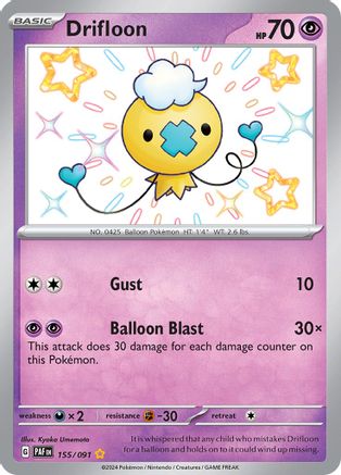 Drifloon 155  - Holofoil - Shiny Rare