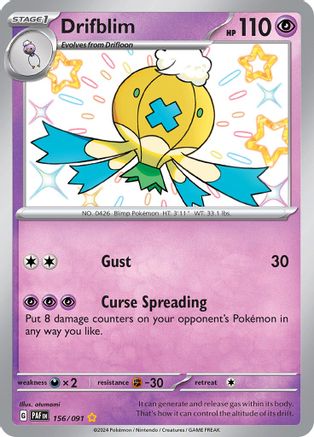 Drifblim 156  - Holofoil - Shiny Rare