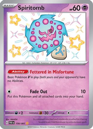 Spiritomb 158  - Holofoil - Shiny Rare
