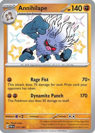 Annihilape 171/091  - Holofoil - Shiny Rare