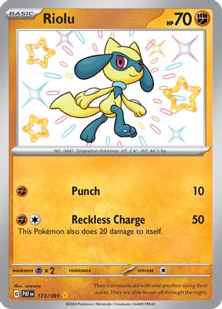 Riolu 173  - Holofoil - Shiny Rare
