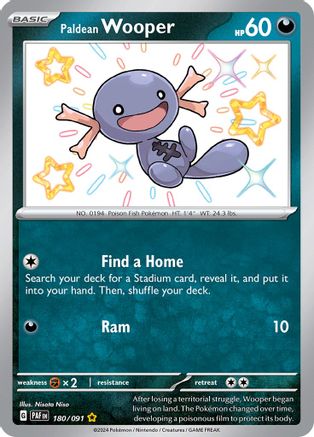 Paldean Wooper 180/091  - Holofoil - Shiny Rare