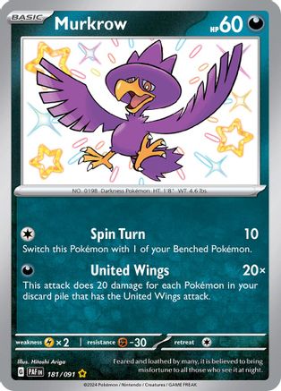 Murkrow 181  - Holofoil - Shiny Rare