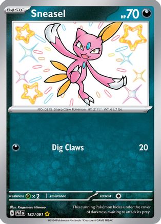 Sneasel 182  - Holofoil - Shiny Rare