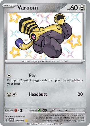 Varoom 192/091  - Holofoil - Shiny Rare