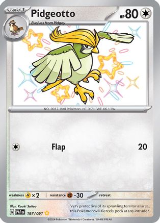 Pidgeotto 197  - Holofoil - Shiny Rare