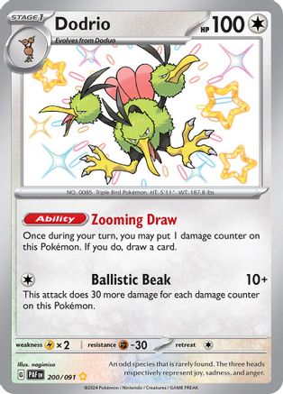 Dodrio (200/091) [Écarlate et Violet : Destins Paldéens] 