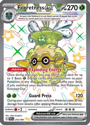 Forretress ex 212/091  - Holofoil - Shiny Ultra Rare
