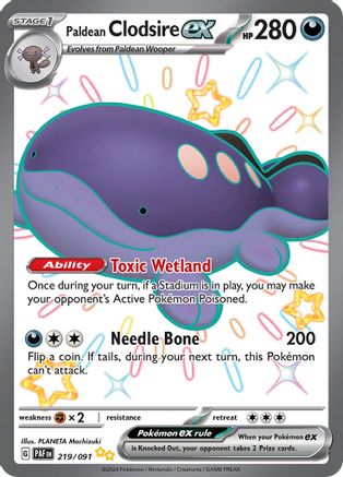 Paldean Clodsire ex 219/091  - Holofoil - Shiny Ultra Rare