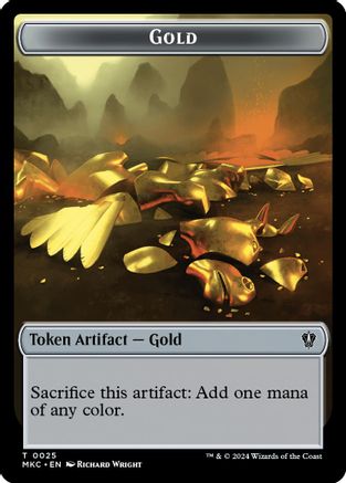 Gold // Lightning Rager Double-Sided Token (MKC-25 // 13) - Commander: Murders at Karlov Manor