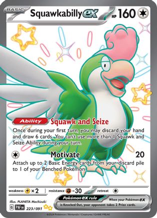 Squawkabilly ex 223/091  - Holofoil - Shiny Ultra Rare
