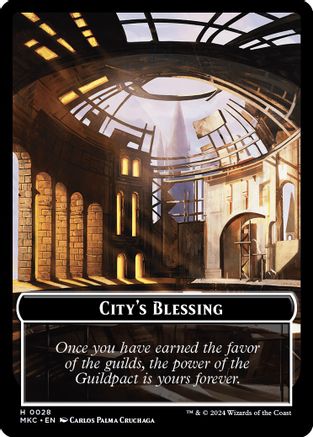 City's Blessing // Zombie Double-Sided Token (MKC-28 // 11) - Commander: Murders at Karlov Manor