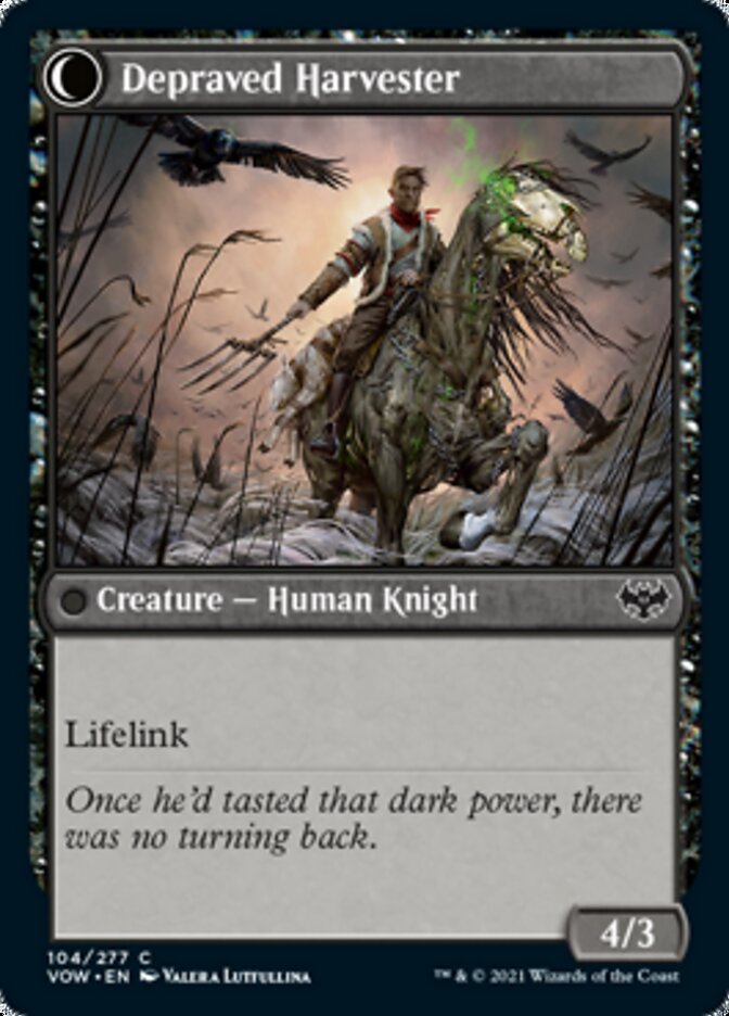 Desperate Farmer // Depraved Harvester (VOW-104) - Innistrad: Crimson Vow: (Double Faced Transform)