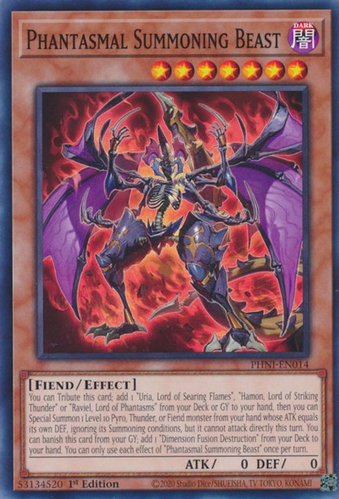 Phantasmal Summoning Beast (PHNI-EN014) - Common
