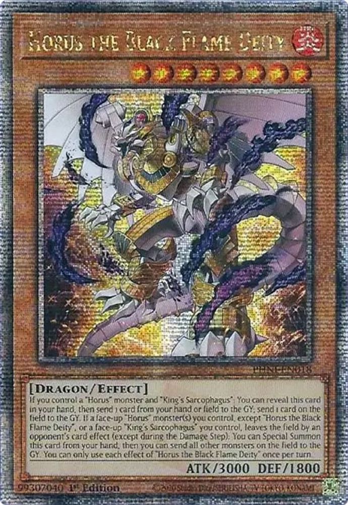 Horus the Black Flame Deity (Quarter Century Secret Rare) (PHNI-EN018) - Quarter Century Secret Rare