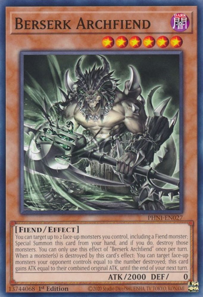Berserk Archfiend (PHNI-EN027) - Common