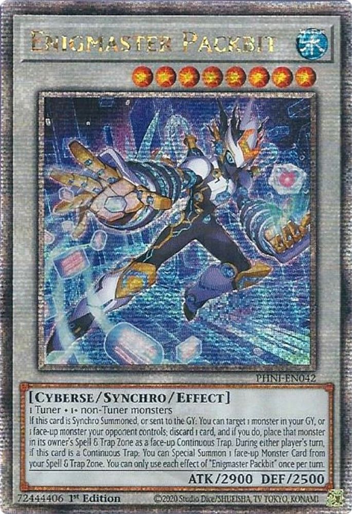Enigmaster Packbit (Quarter Century Secret Rare) (PHNI-EN042) - Quarter Century Secret Rare