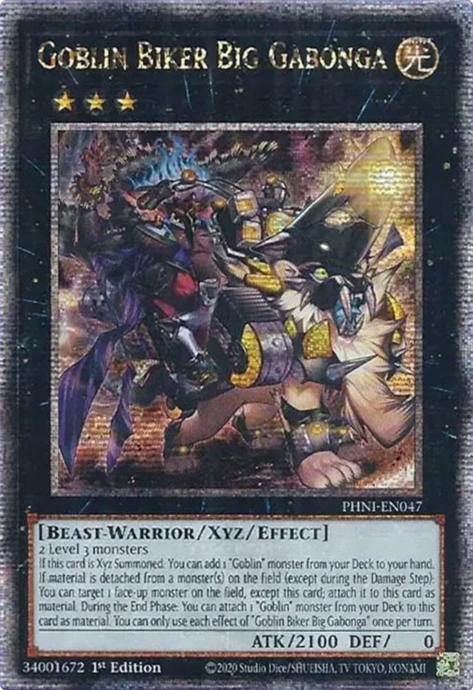 Goblin Biker Big Gabonga [PHNI-EN047] Quart de siècle Secret Rare 