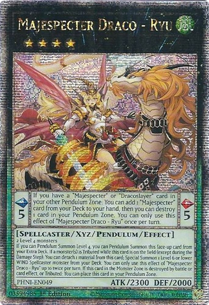 Majespecter Draco - Ryu [PHNI-EN049] Quart de siècle secret rare 
