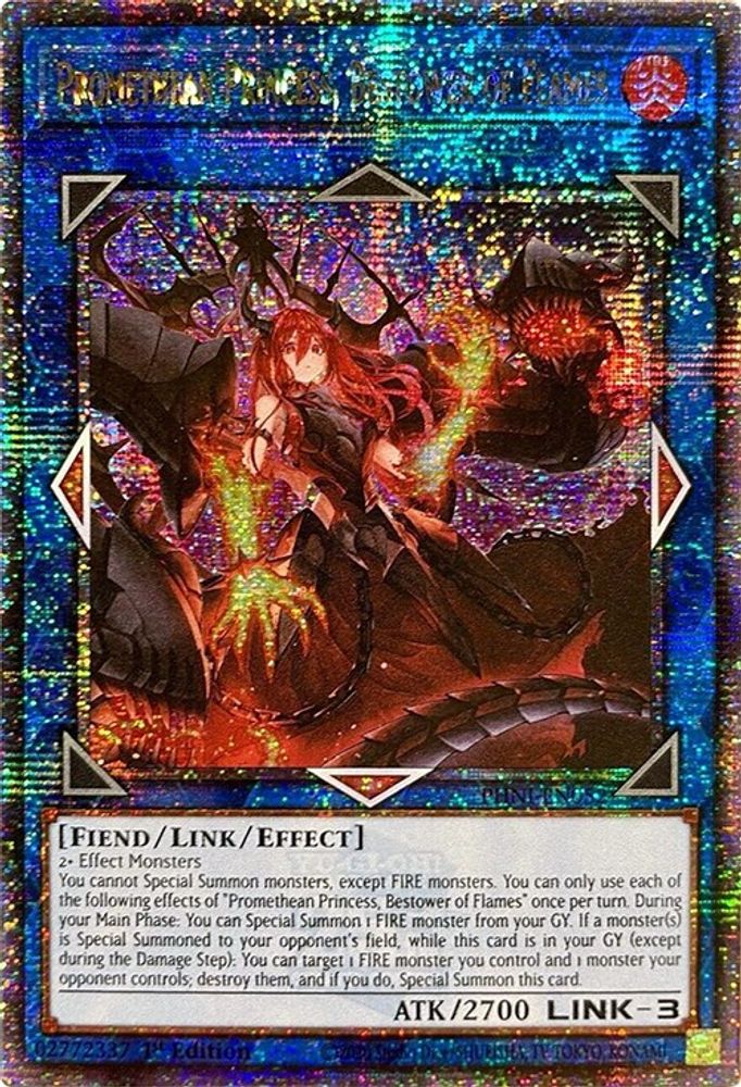 Princesse Prométhée, dispensatrice de flammes [PHNI-EN052] Quart de siècle Secret Rare 