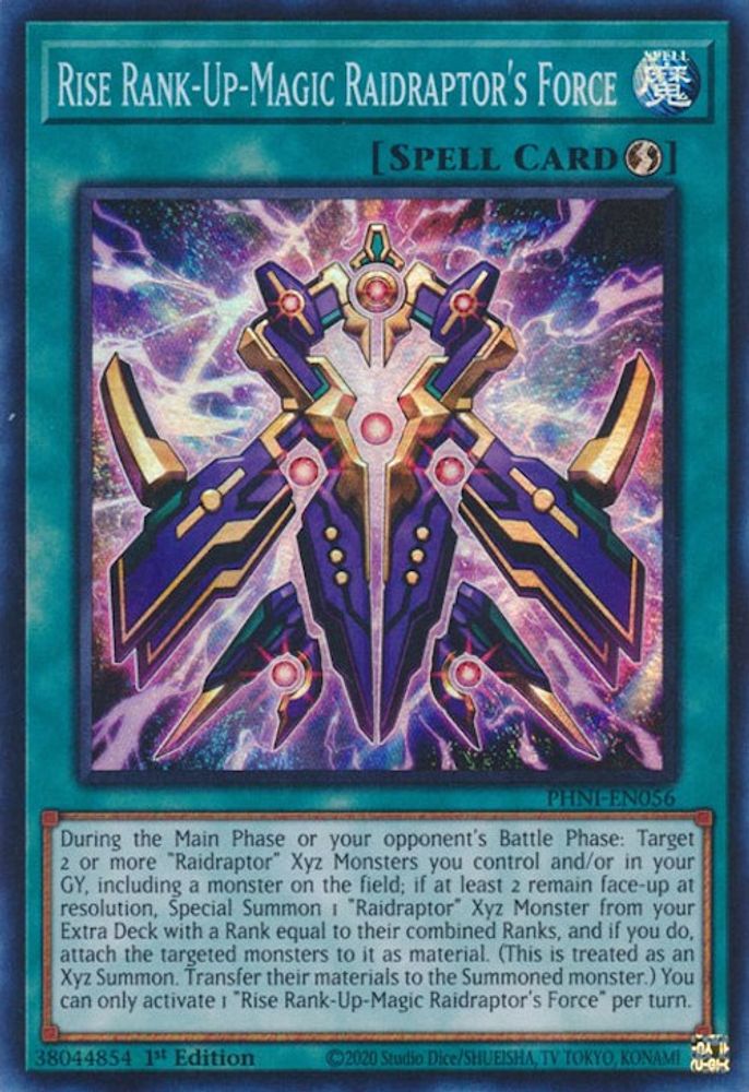 Rise Rank-Up-Magic Raidraptor's Force (PHNI-EN056) - Super Rare