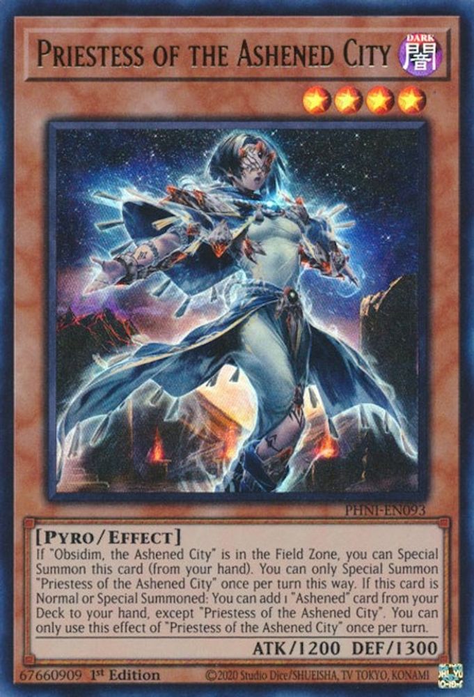 Priestess of the Ashened City (PHNI-EN093) - Ultra Rare