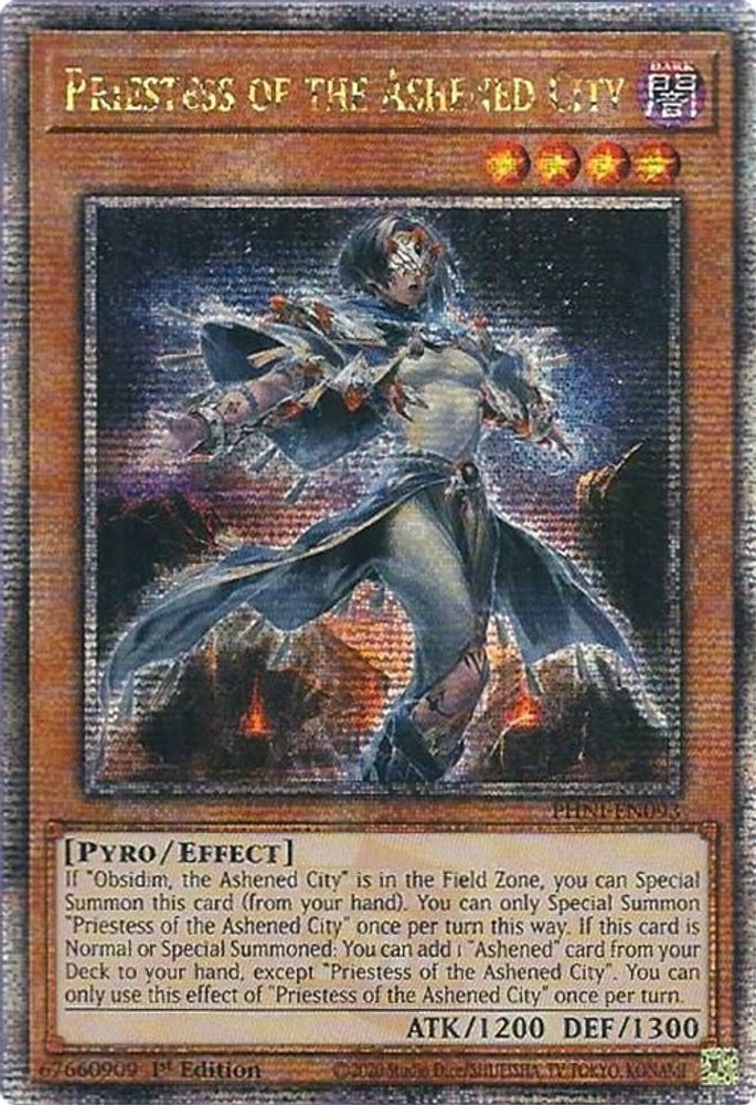 Priestess of the Ashened City (Quarter Century Secret Rare) (PHNI-EN093) - Quarter Century Secret Rare