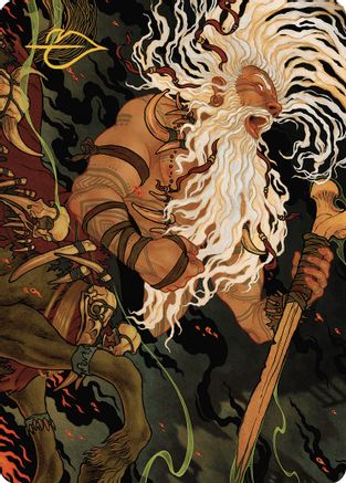 Yarus, Roar of the Old Gods Art Card (46/49) (Gold-Stamped Signature) (ASMKM-046) - Art Series: Murders at Karlov Manor