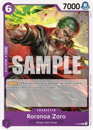 Roronoa Zoro (OP-06 Pre-Release Tournament) [Participant] (P-045) - Promo