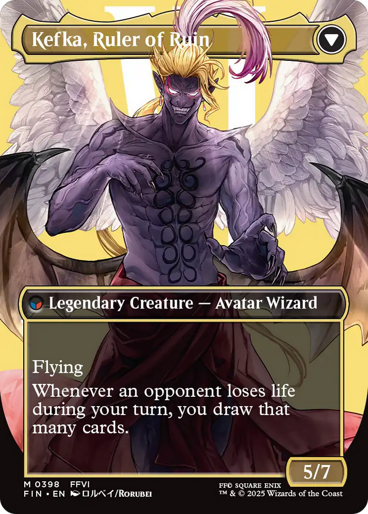 Kefka, Court Mage (0398) (Borderless) (FIN-398) - FINAL FANTASY (Borderless) Foil