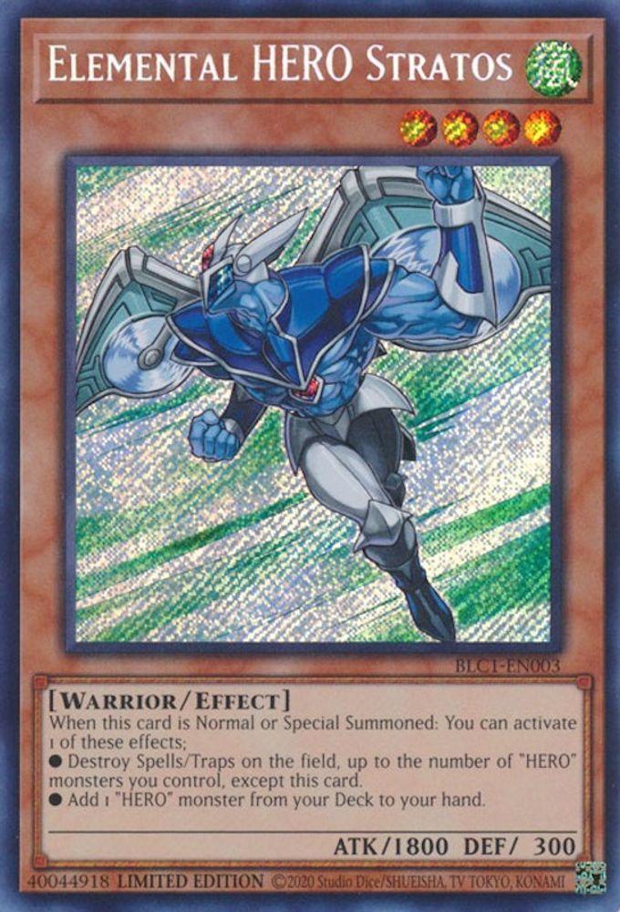 Stratos, HÉROS Élémentaire [BLC1-EN003] Secret Rare 