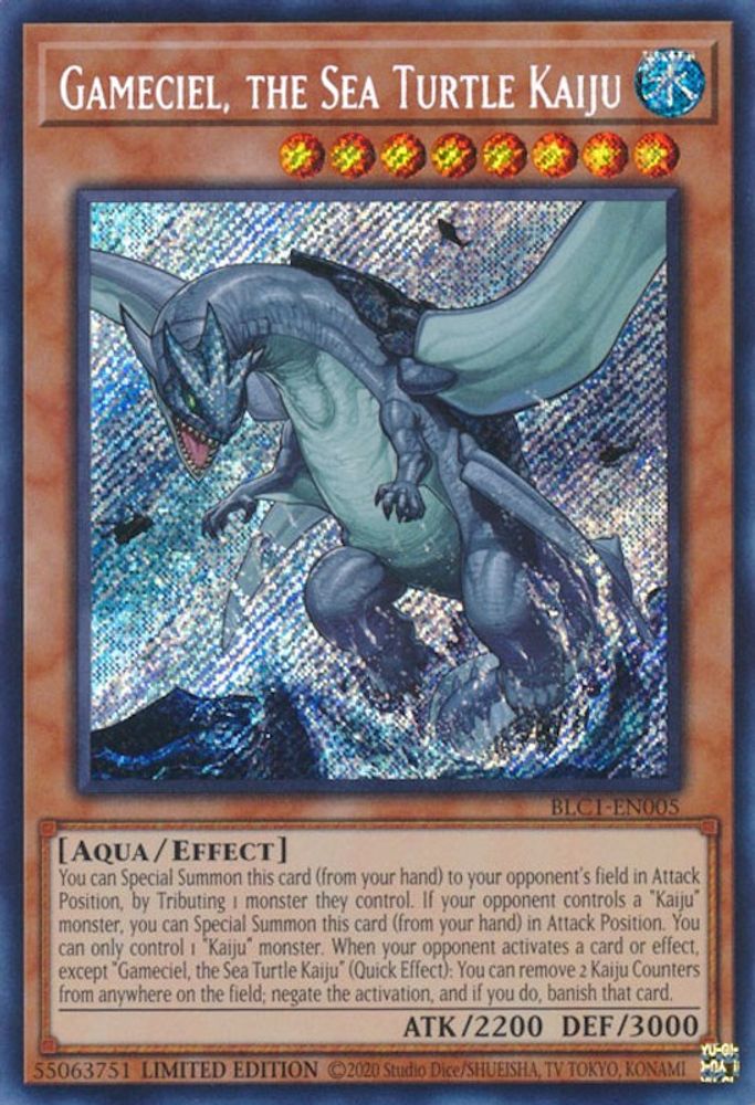 Gameciel, the Sea Turtle Kaiju (BLC1-EN005) - Secret Rare