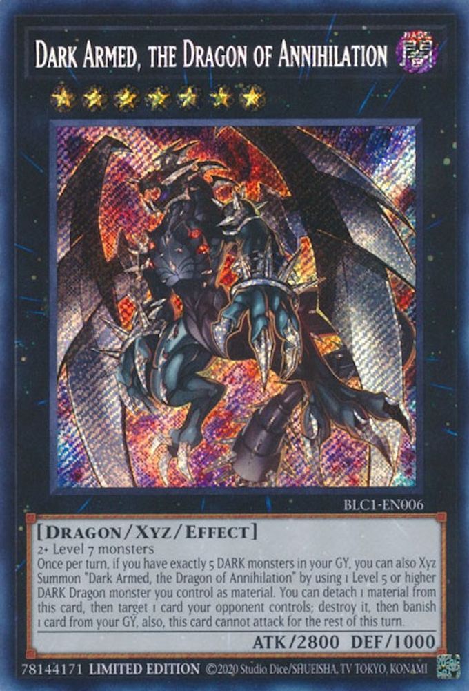 Dark Armed, the Dragon of Annihilation (BLC1-EN006) - Secret Rare