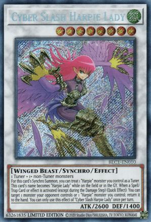 Cyber ​​Slash Harpie Lady [BLC1-EN010] Secret Rare 