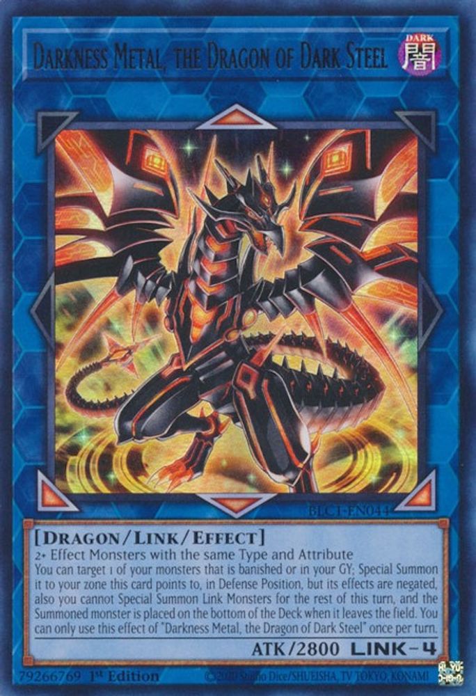 Darkness Metal, the Dragon of Dark Steel (BLC1-EN044) - Ultra Rare