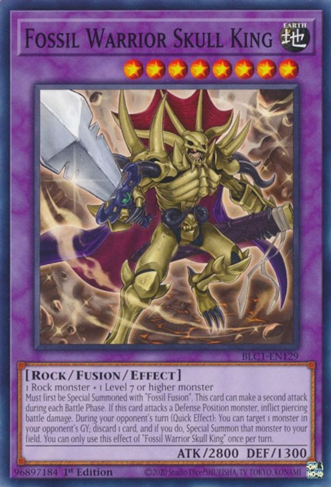 Fossil Warrior Skull King (BLC1-EN129) - Common