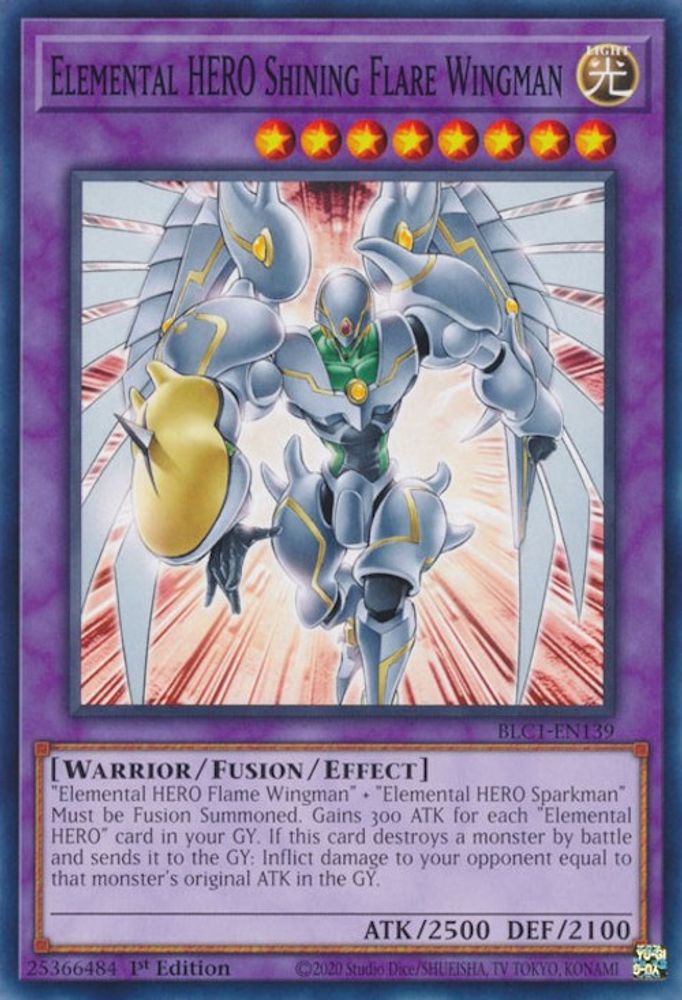 Elemental HERO Shining Flare Wingman (BLC1-EN139) - Common