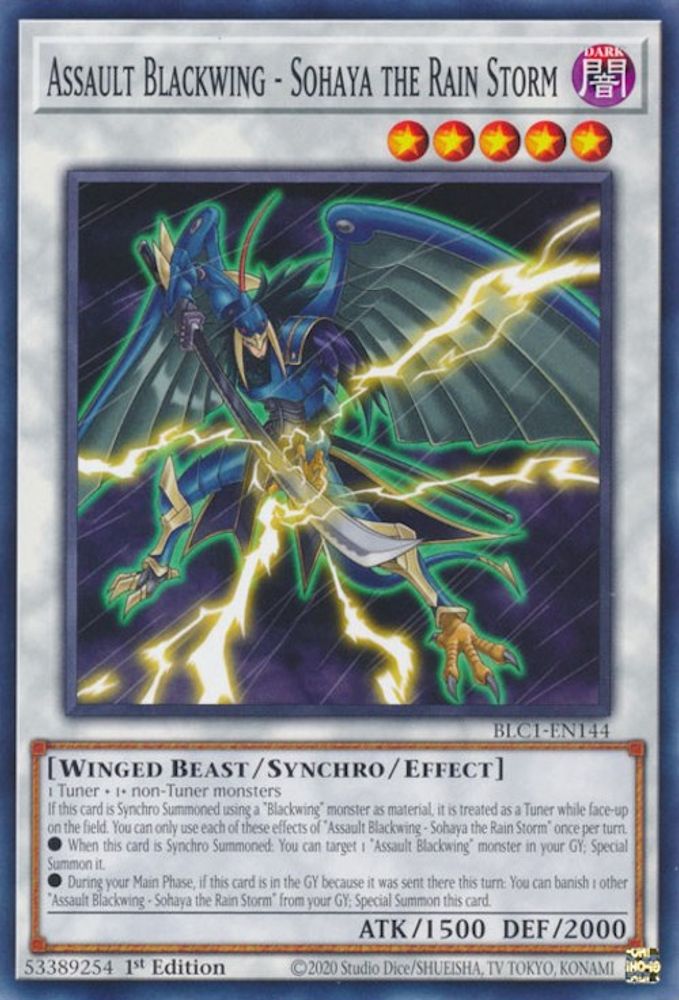 Assault Blackwing - Sohaya the Rain Storm (BLC1-EN144) - Common