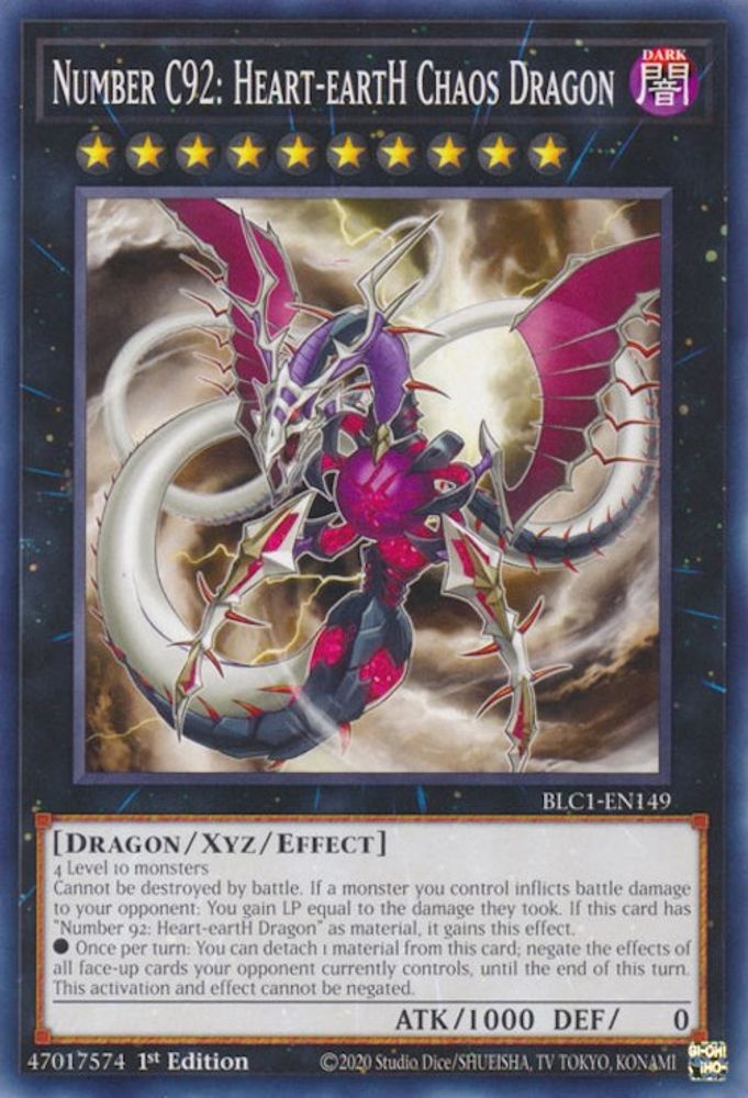 Numéro C92 : Dragon du Chaos Cœur-Earth [BLC1-EN149] Commun 
