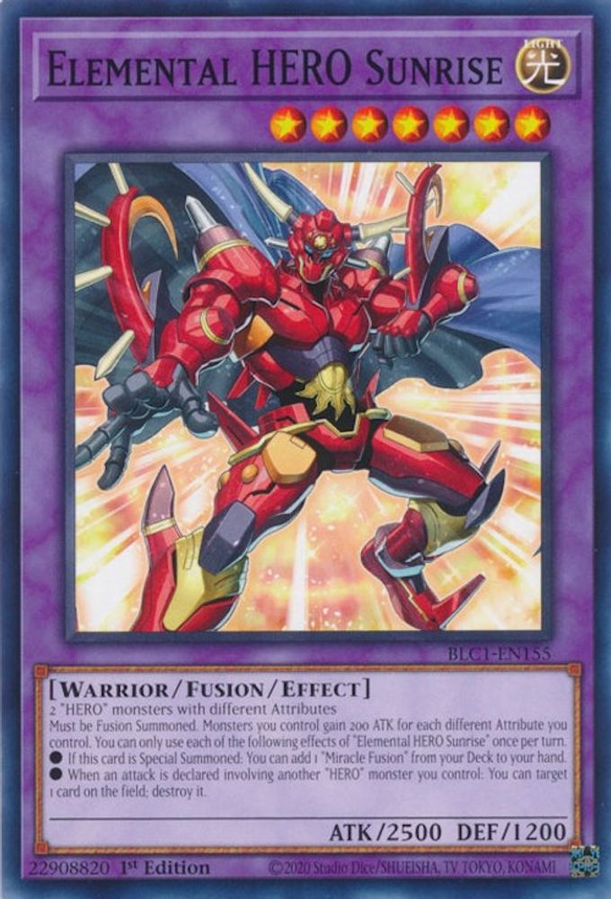 Elemental HERO Sunrise [BLC1-EN155] Commun 