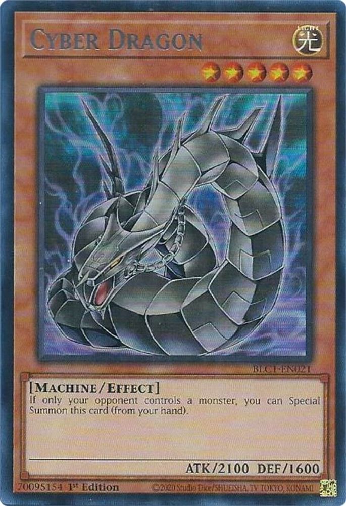 Cyber Dragon (Alternate Art) (Silver) (BLC1-EN021) - Ultra Rare
