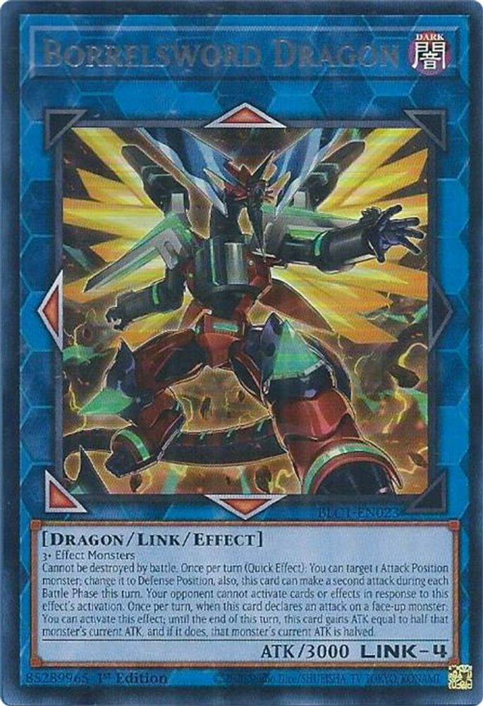 Borrelsword Dragon (Alternate Art) (Silver) (BLC1-EN023) - Ultra Rare