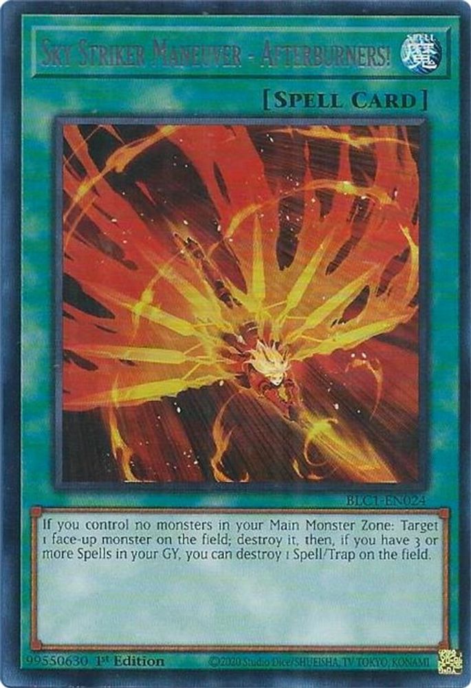 Sky Striker Maneuver - Afterburners! (Silver) (BLC1-EN024) - Ultra Rare