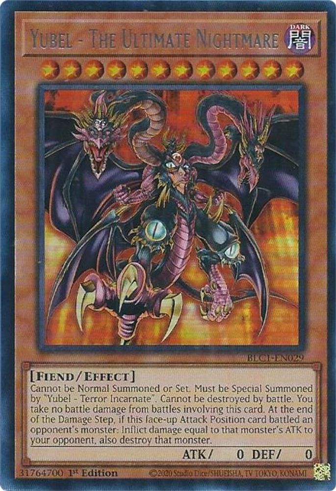 Yubel - The Ultimate Nightmare (Silver) (BLC1-EN029) - Ultra Rare