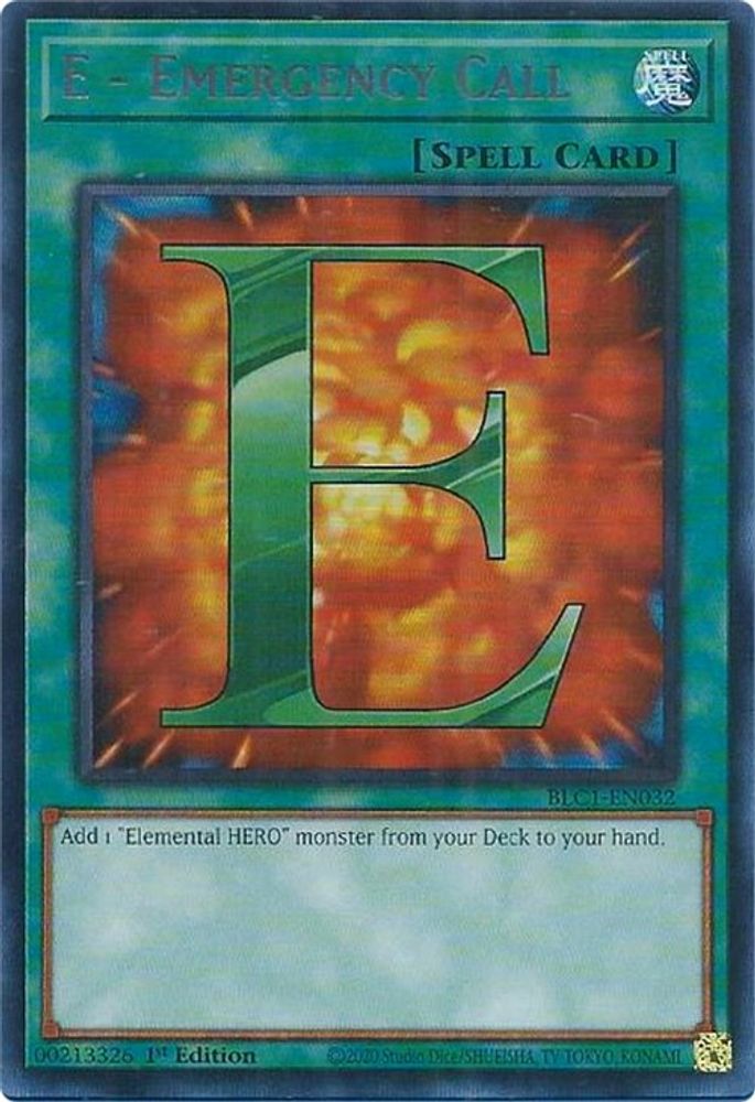 E - Emergency Call (Silver) (BLC1-EN032) - Ultra Rare