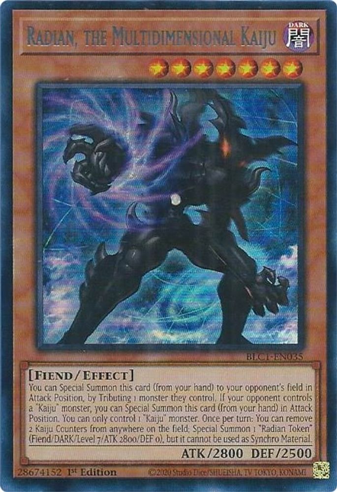 Radian, the Multidimensional Kaiju (Silver) (BLC1-EN035) - Ultra Rare