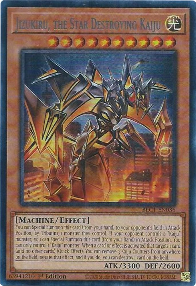 Jizukiru, l'étoile détruisant Kaiju (argent) [BLC1-EN036] Ultra Rare 
