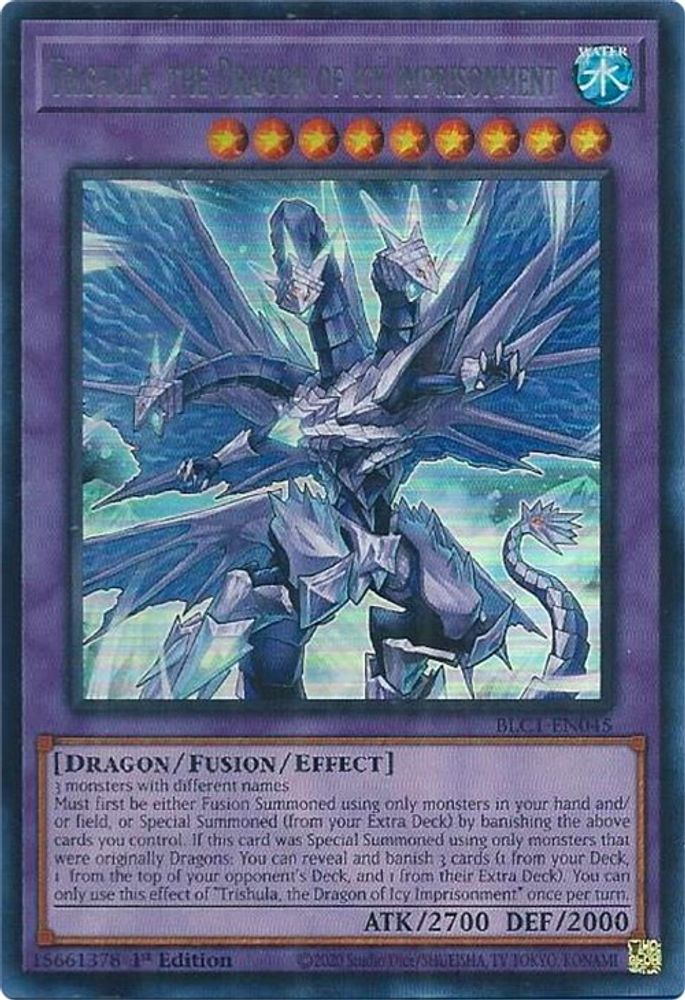 Trishula, le dragon de l'emprisonnement glacial (argent) [BLC1-EN045] Ultra Rare 